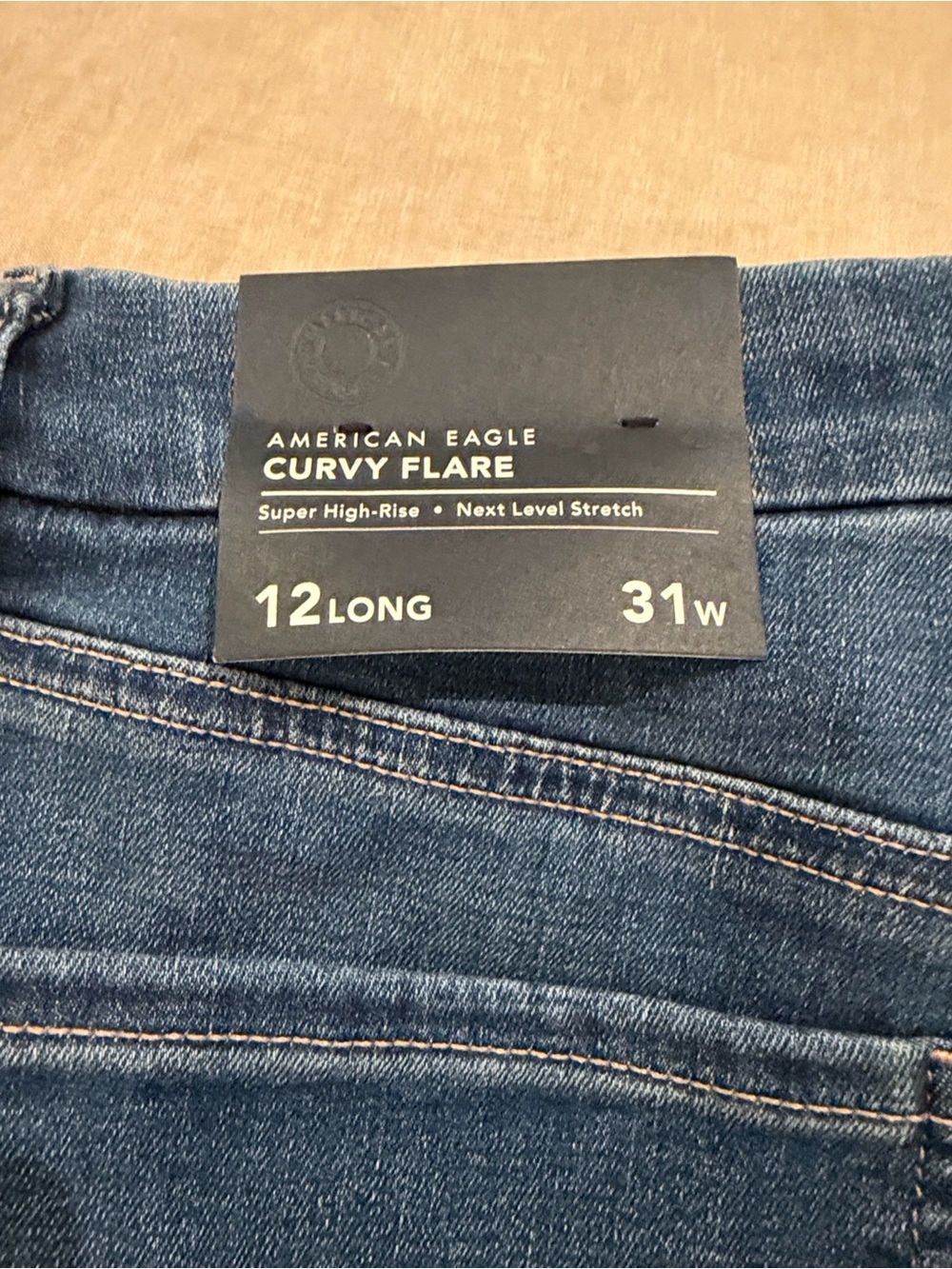 American Eagle Outfitters Curvy Flare Jeans - Dark Blue Wash